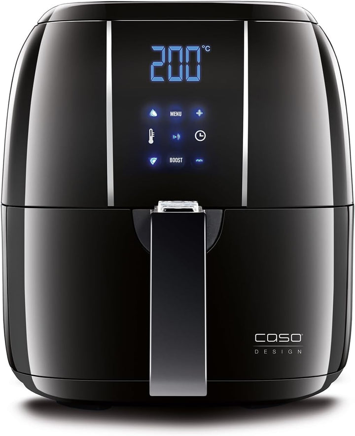 Caso | AF200 Heissluftfritteuse 3 L | 6 Programme, 60-200°C, gesünder frittieren ohne Öl/Fett, Edels