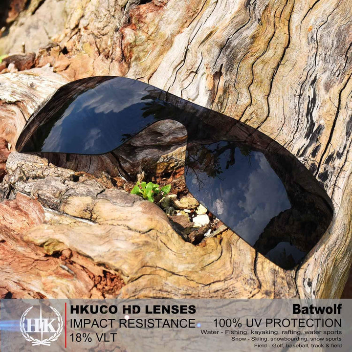 HKUCO Plus Mens Replacement Lenses For Oakley Batwolf Sunglasses Red/Blue/Black Polarized
