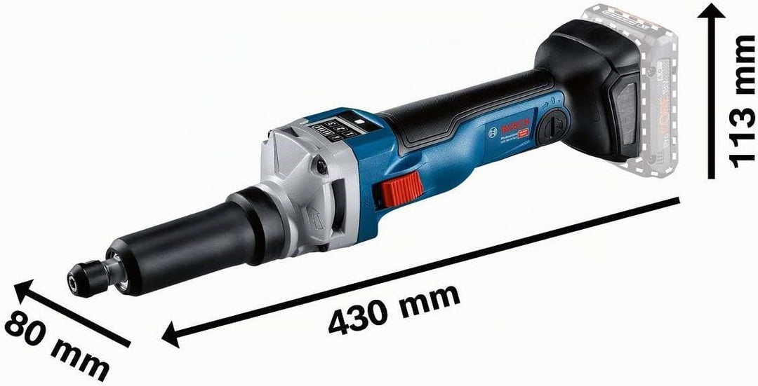 Bosch Professional 18V System Akku Geradschleifer GGS 18V-10 SLC (ohne Akkus und Ladegerät, in L-BOX