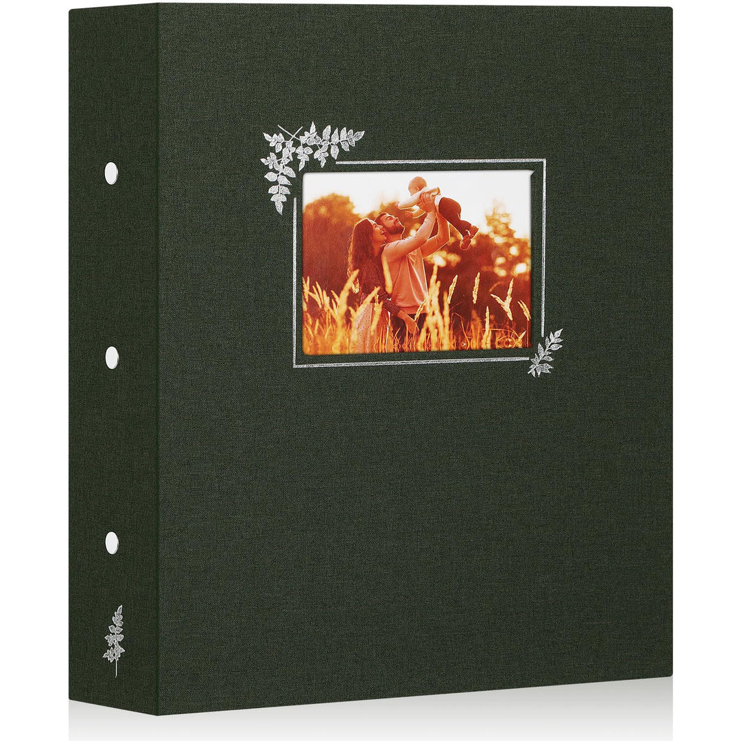 Lanpn Fotoalbum 11,5x15 11x15 600 Taschen, Grosses Leinen Einstecken Einsteckalbum für Vertikale und
