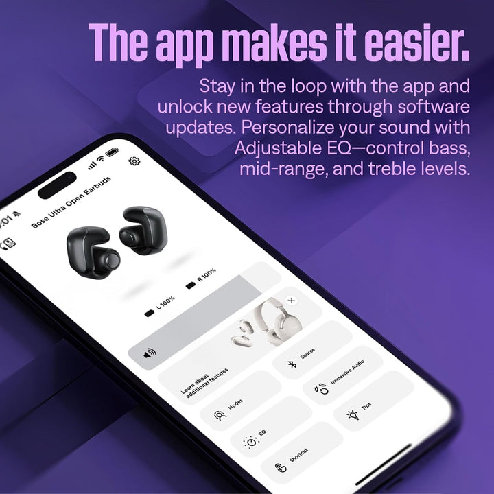 Bose Ultra Open Earbuds mit Bluetooth und OpenAudio Technologie, Clip On Kopfhörer, kabellose Open E