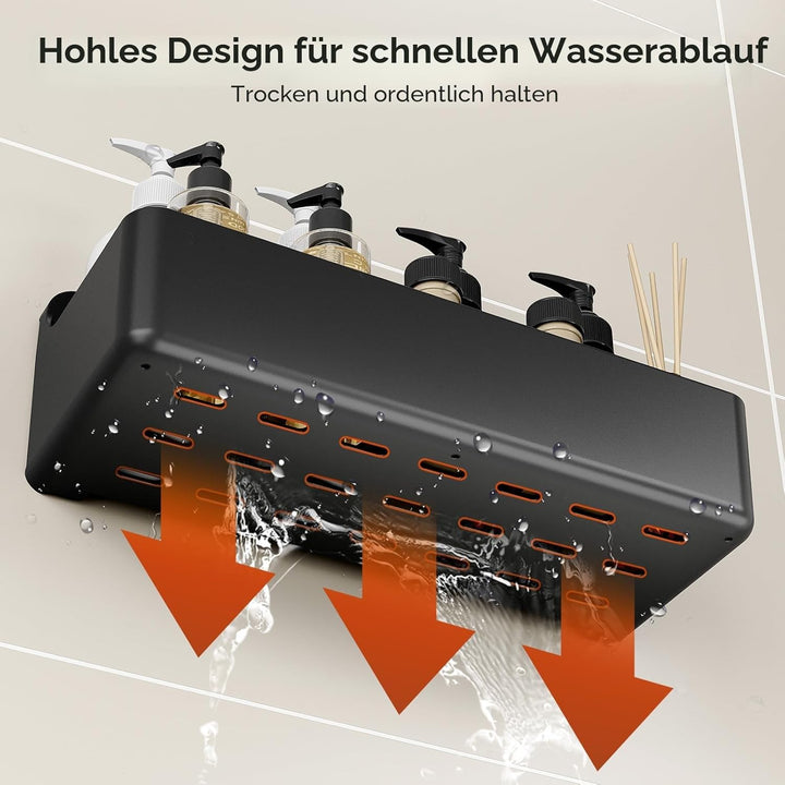 Orimade Duschablage ohne Bohren-Duschregal Rostfrei 5 Stück,Shampoo Halterung für Dusche Grosse Kapa
