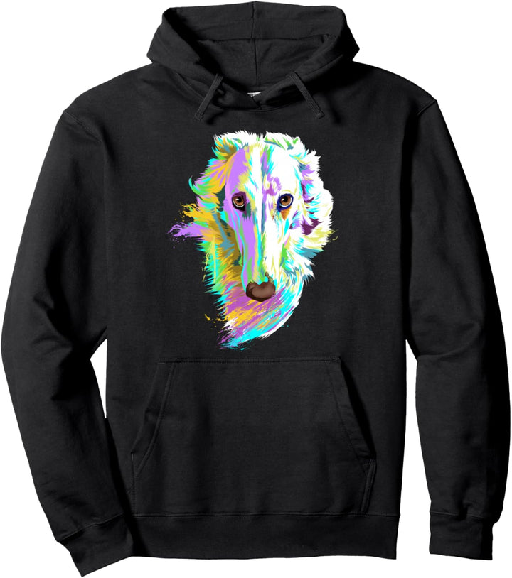 Bunter Hund Barsoi Pullover Hoodie