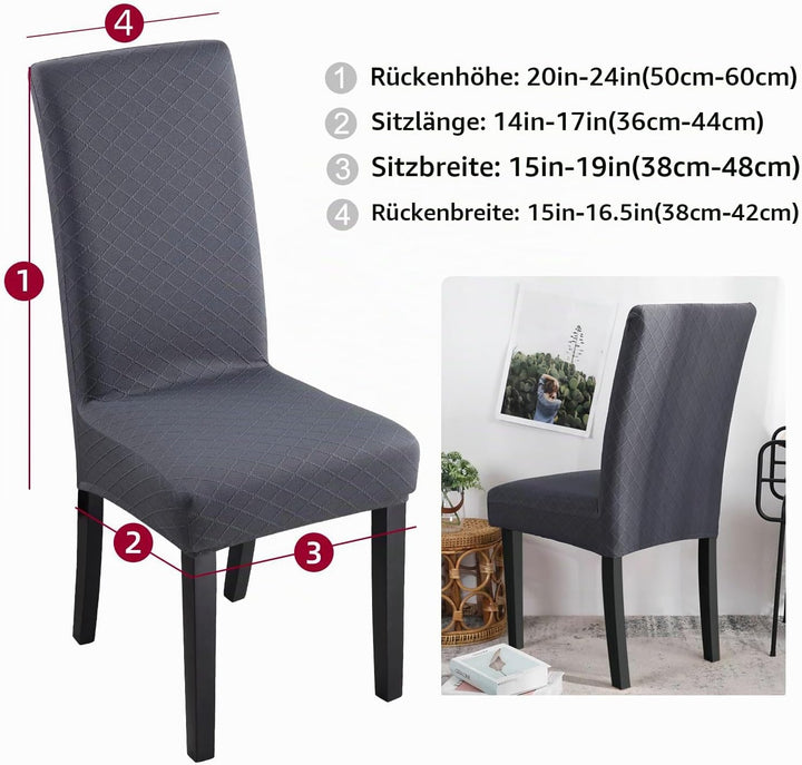 Fuloon Stuhlhussen wasserdichte, Stretch Stuhlbezug Moderne Stuhlüberzug Elastische Abnehmbar Waschb