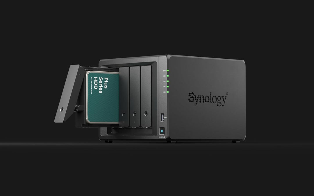 Synology DS923+ 4-Bay Diskstation NAS (AMD Ryzen™ 4 Threads R1600 Dual-Core 4GB Ram 2xRJ-45 1GbE LAN