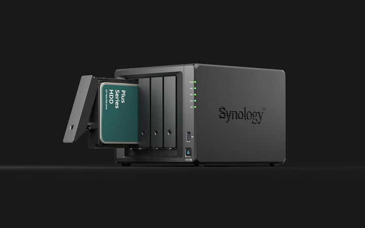 Synology DS923+ 4-Bay Diskstation NAS (AMD Ryzen™ 4 Threads R1600 Dual-Core 4GB Ram 2xRJ-45 1GbE LAN