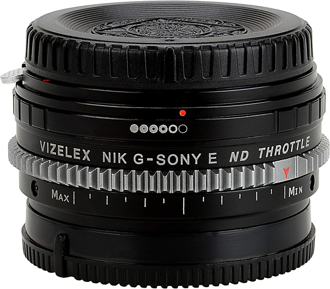 Vizelex CINE ND Throttle Lens Adapter Compatible with Nikon F-Mount G-Type Lenses on Sony E-Mount Ca