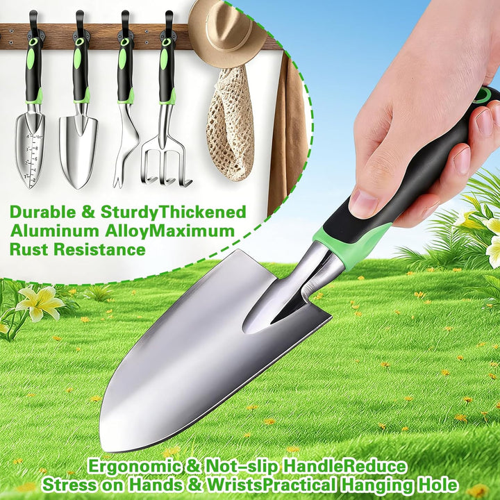 Gartenwerkzeug Set 8 Stück Gartengeräte Set Garten Werkzeug aus Edelstahl Gartenset Werkzeug mit Tas