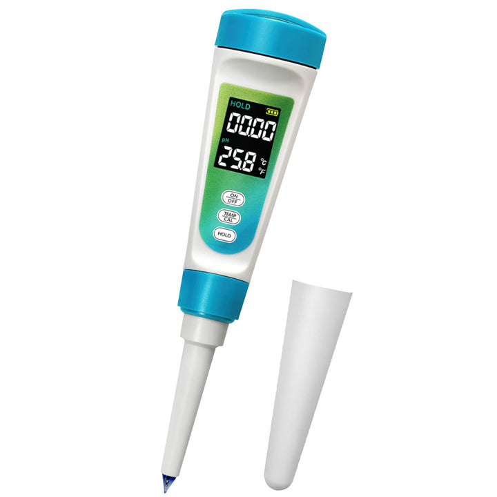 3T6B pH Messgerät für Lebensmittel, Digitales pH-Meter mit LCD ℃/℉ Display und ATC für Lösung, Wasse