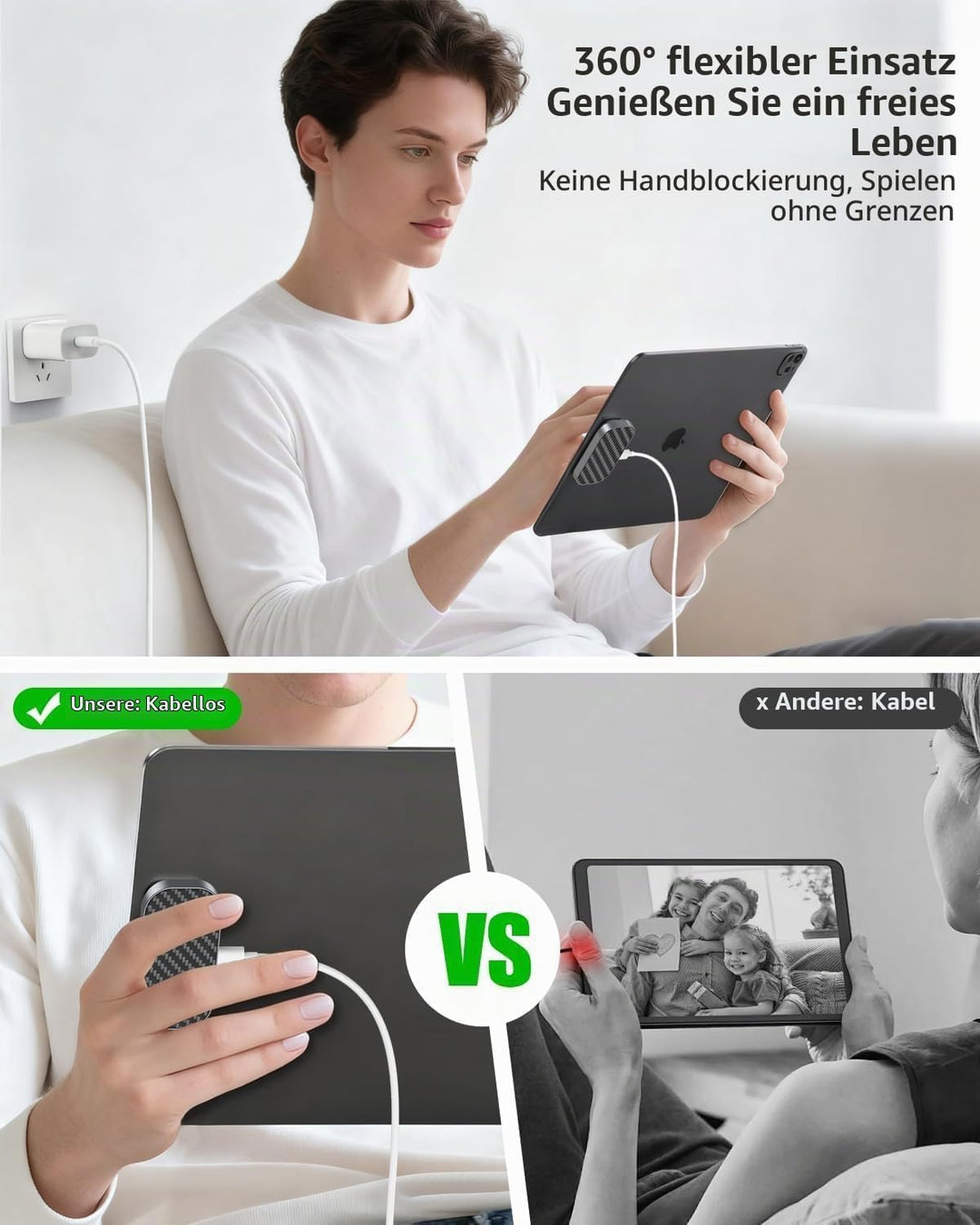 Magnetisches drahtloses Ladegerät für iPad Pro iPad Pro 11 (2024/2025 M4) NUR, 18W Schnellladegerät