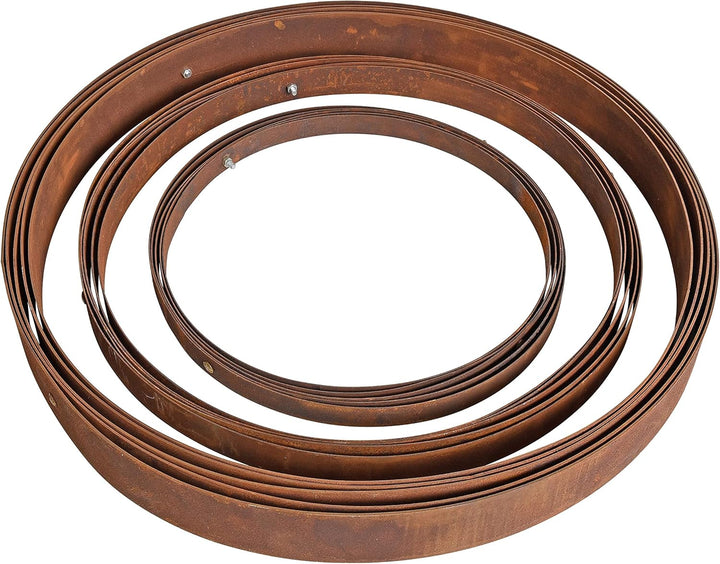 ESTEXO Edelrost Dekokugel Rostkugel Gartenkugel Kugel Metallband Bandeisen Gartendeko Rost Metall (3