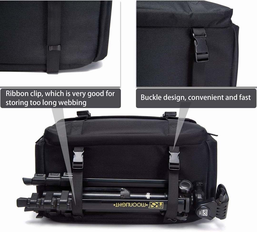 CADeN Large Camera Messenger Bag Case Schultertasche mit Stativhalter Kompatibel für Nikon, Canon, S
