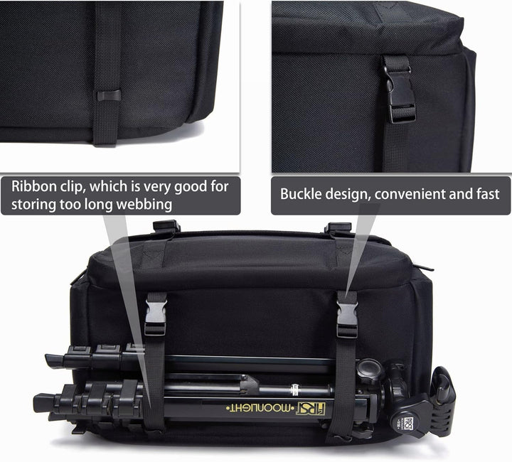 CADeN Large Camera Messenger Bag Case Schultertasche mit Stativhalter Kompatibel für Nikon, Canon, S