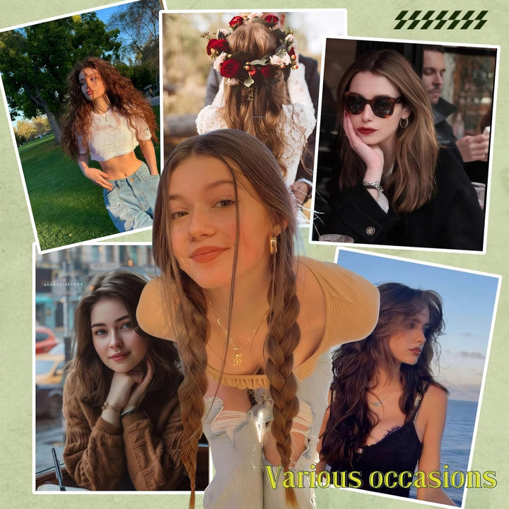 RUNATURE Braun Micro Extensions Echthaar Blond Balayage Ombre 45cm Glatt Micro Loop Echthaar Extensi