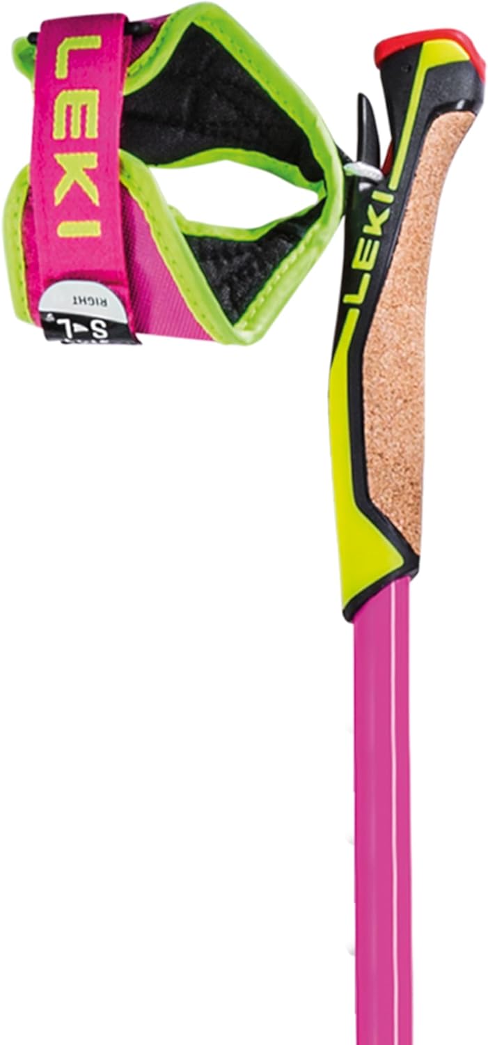 LEKI Unisex-Adult Skistock 145 Neon Pink - Neon Yellow - Black, 145 Neon Pink - Neon Yellow - Black