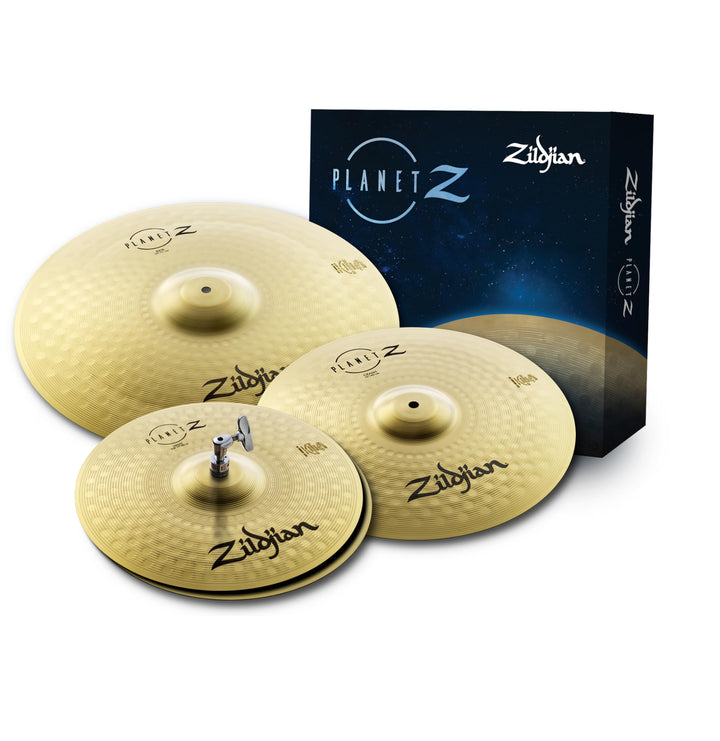 Zildjian ZB4PK Planet Z Series - 4 Cymbal Set (14" pr, 16", 20") 14" Hi-Hats, 16" Crash, 20" Ride Pl