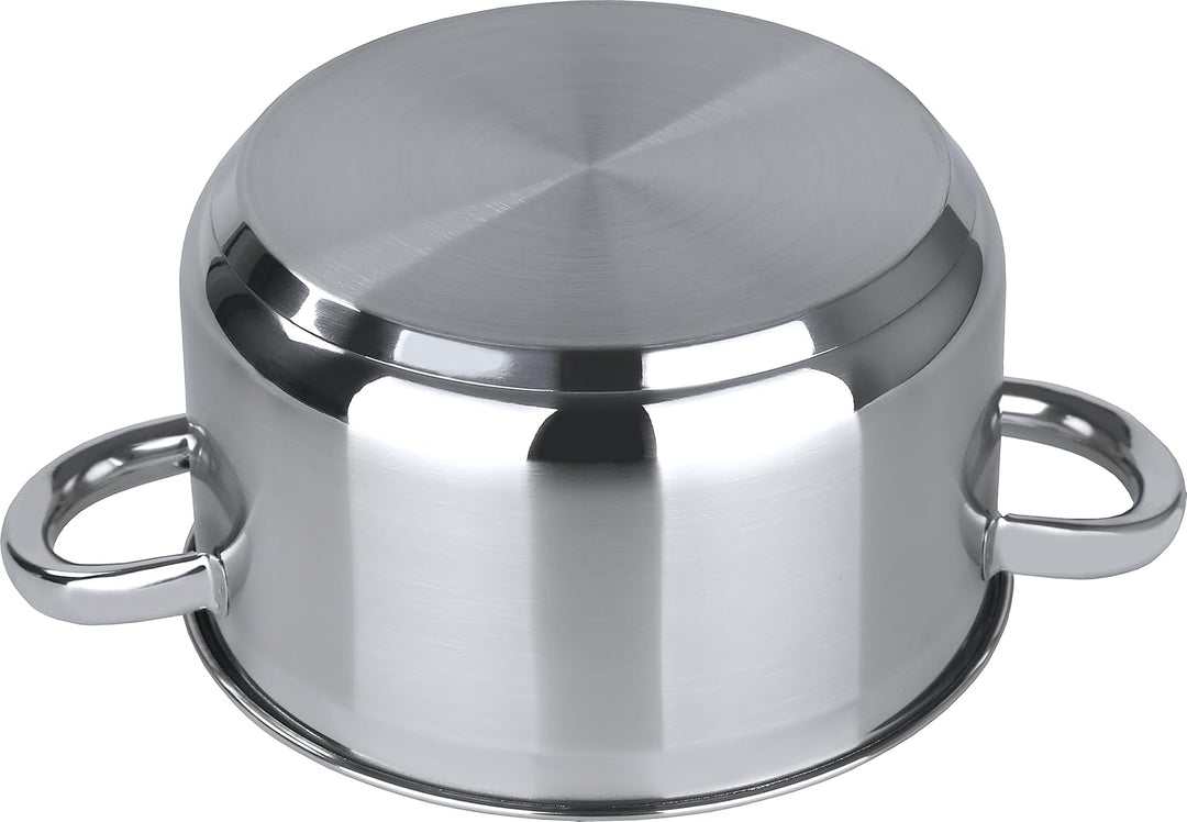 aro Fleischtopf, Edelstahl, mit Deckel, Induktion, Backofenfest (Ø 20 cm), 20 cm
