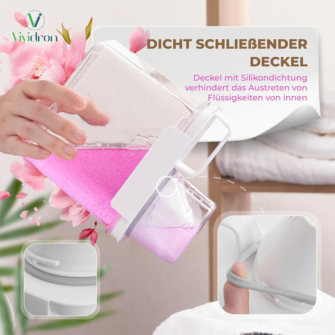 2er-Pack Waschmittel Aufbewahrung, Aufbewahrungsbox für die Organisation des Waschraums mit 4 abnehm