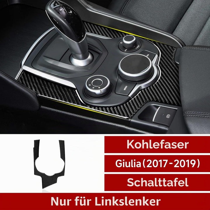 2PCS Schalterhebel Aufkleber Kohlefaser Kompatibel mit Alfa Romeo Giulia 2017 2018 2019 Zubehör - St