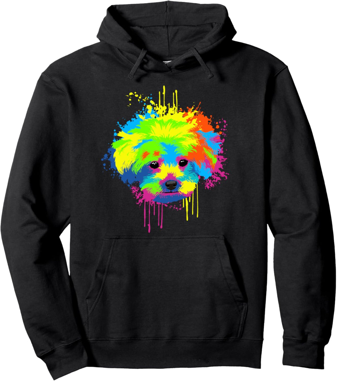 Splash Art Malteser Hundehalter Geschenkidee Hunde Pullover Hoodie