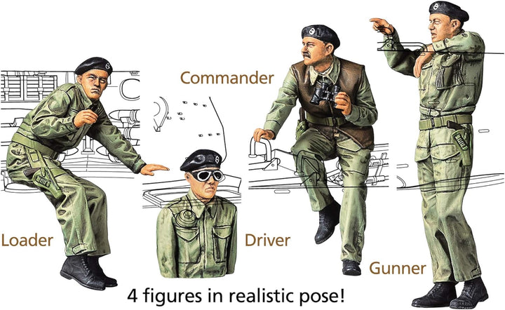 Tamiya 35366 Militär 35366-1:35 Britische M10 IIC Achilles, Modellbau, Plastik Bausatz, unlackiert