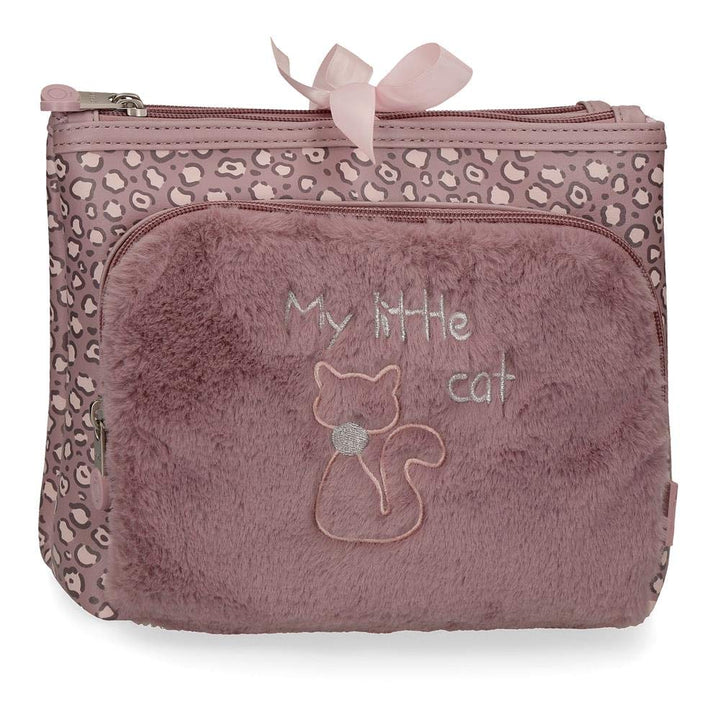 Enso My little cat Kosmetikkoffer mit drei Fächern Violett 23x17,7x10 cms PVC und Polyester Grosse T