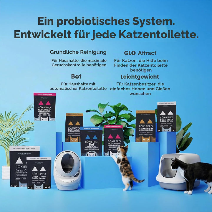 BoxiePro Tiefenreinigung, parfümfrei, probiotische Klumpstreu – Tonformel – Cleaner Home – Ultra Cle