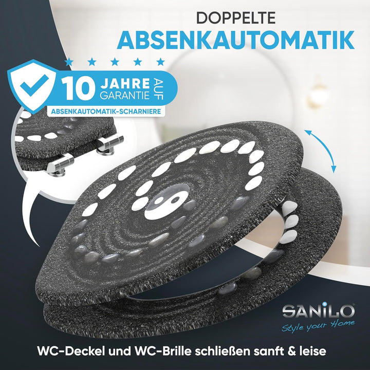 Sanilo WC Sitz mit Absenkautomatik, viele neue Toilettendeckel zur Auswahl, hochwertige Oberfläche,