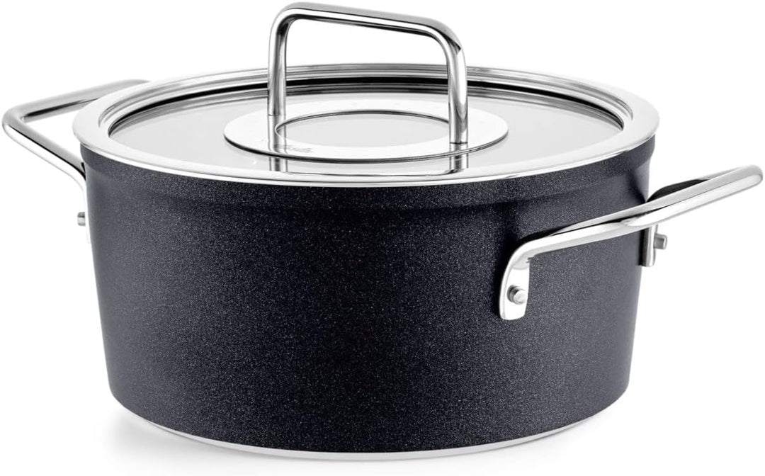 Fissler Adamant / Aluminium-Kochtopf (Ø 20 cm, 2,7L) Töpfe-beschichtet mit Glas-Deckel, antihaftend