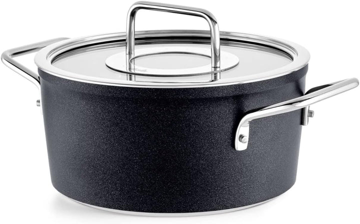 Fissler Adamant / Aluminium-Kochtopf (Ø 20 cm, 2,7L) Töpfe-beschichtet mit Glas-Deckel, antihaftend
