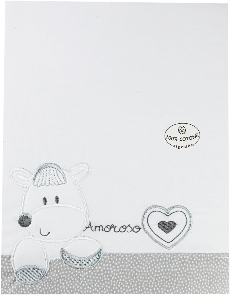 various - Bettwäsche-Set für Kinderbett, 60 x 120 cm, für Frühjahr und Herbst, aus 100 % Baumwolle,