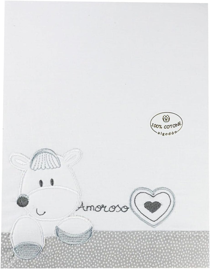 various - Bettwäsche-Set für Kinderbett, 60 x 120 cm, für Frühjahr und Herbst, aus 100 % Baumwolle,