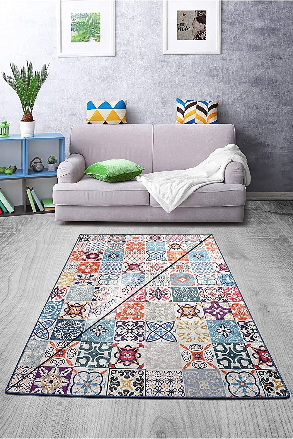 BOHORIA® Premium Boho-Teppich - Waschbarer Indoor & Outdoor Teppich für Wohnzimmer, Esszimmer, Küche