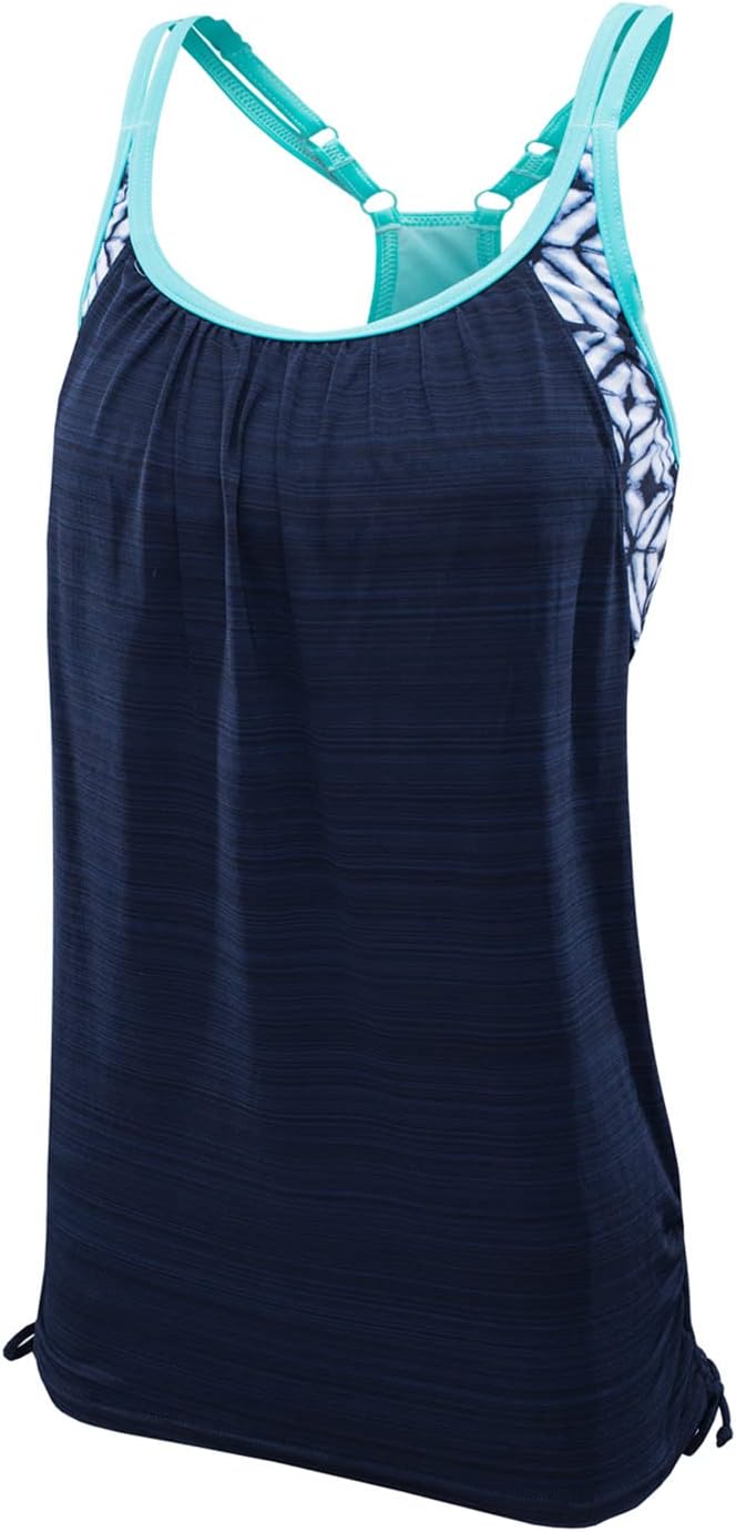 Aleumdr Tankini Damen bauchweg Bademode Set zweiteilig Push up mit Einstellbarer Bikinislip Tankini