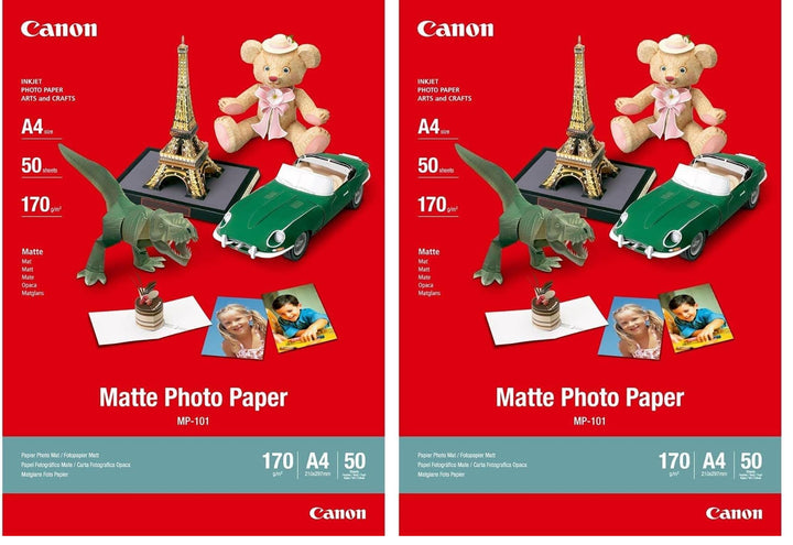 Canon Fotopapier MP-101 matt weiss - (DIN A4 50 Blatt) für Tintenstrahldrucker - PIXMA Drucker (170