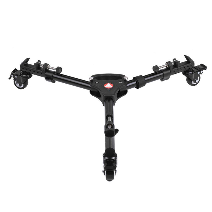 RGBS Photography Professional Heavy Duty Universal Folding Tripod Dolly with Rubber Wheels and Adjus