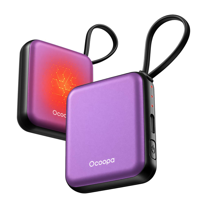 OCOOPA Handwärmer Elektrisch 2er Set, Wiederverwendbar 4000mAh USB Taschenwärmer, 3 Wärmestufen, Max