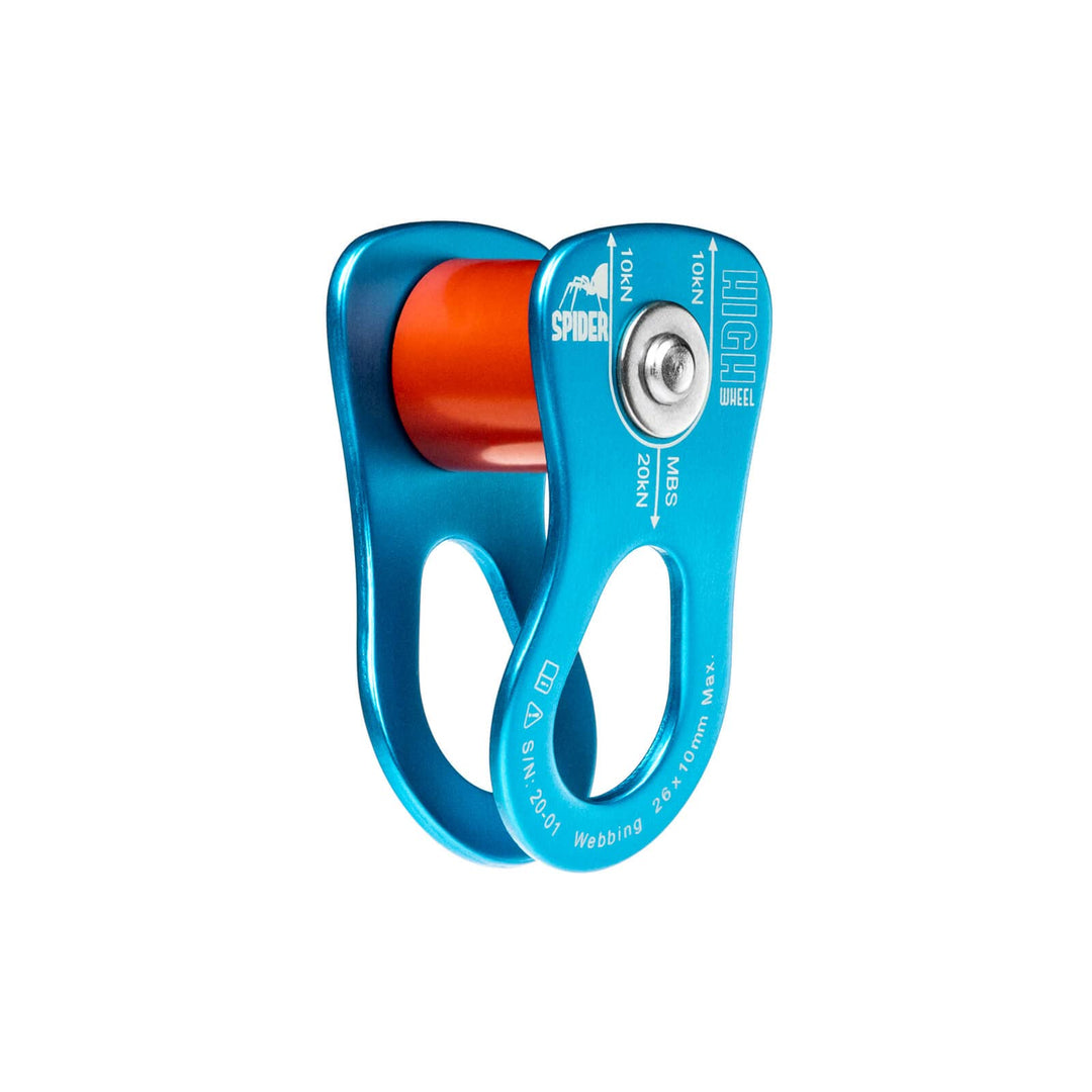 Flache Slackline-Rolle mit Verbinder. Highwheel ist EIN zuverlässiger Helfer beim Spannen Einer Slac