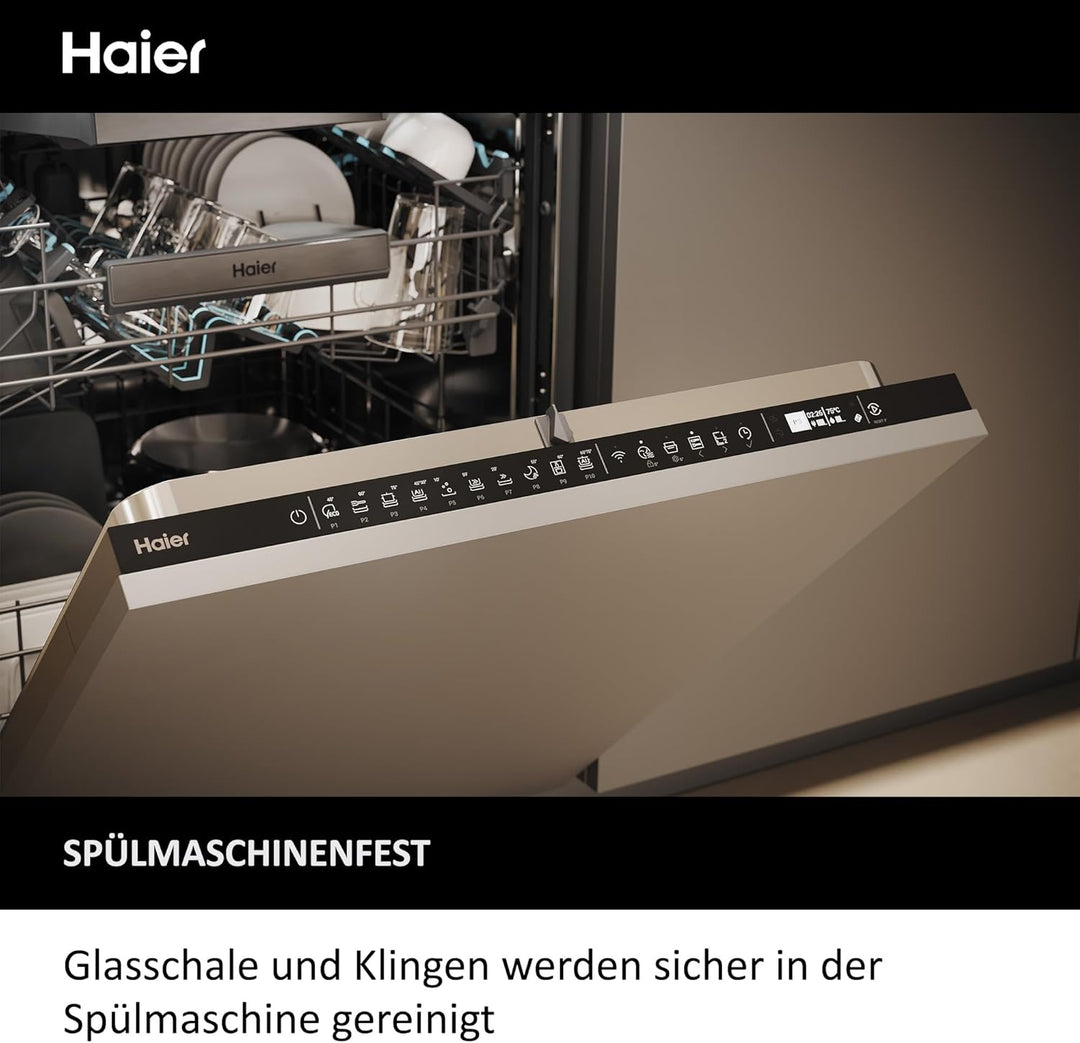 Haier Stabmixer aus Edelstahl + Messbesser I 1000W Pürierstab mit variabler Geschwindigkeit & 3 Klin