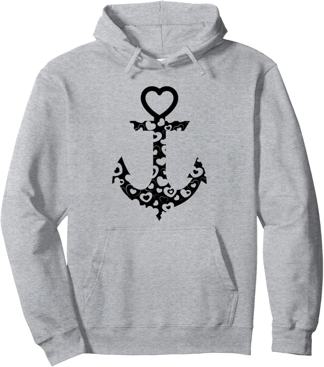 Anker Design mit Herzen Küsten Liebe Maritimes Geschenk Pullover Hoodie