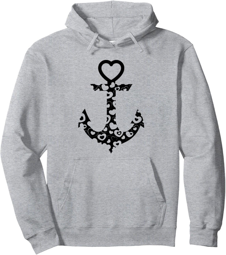 Anker Design mit Herzen Küsten Liebe Maritimes Geschenk Pullover Hoodie