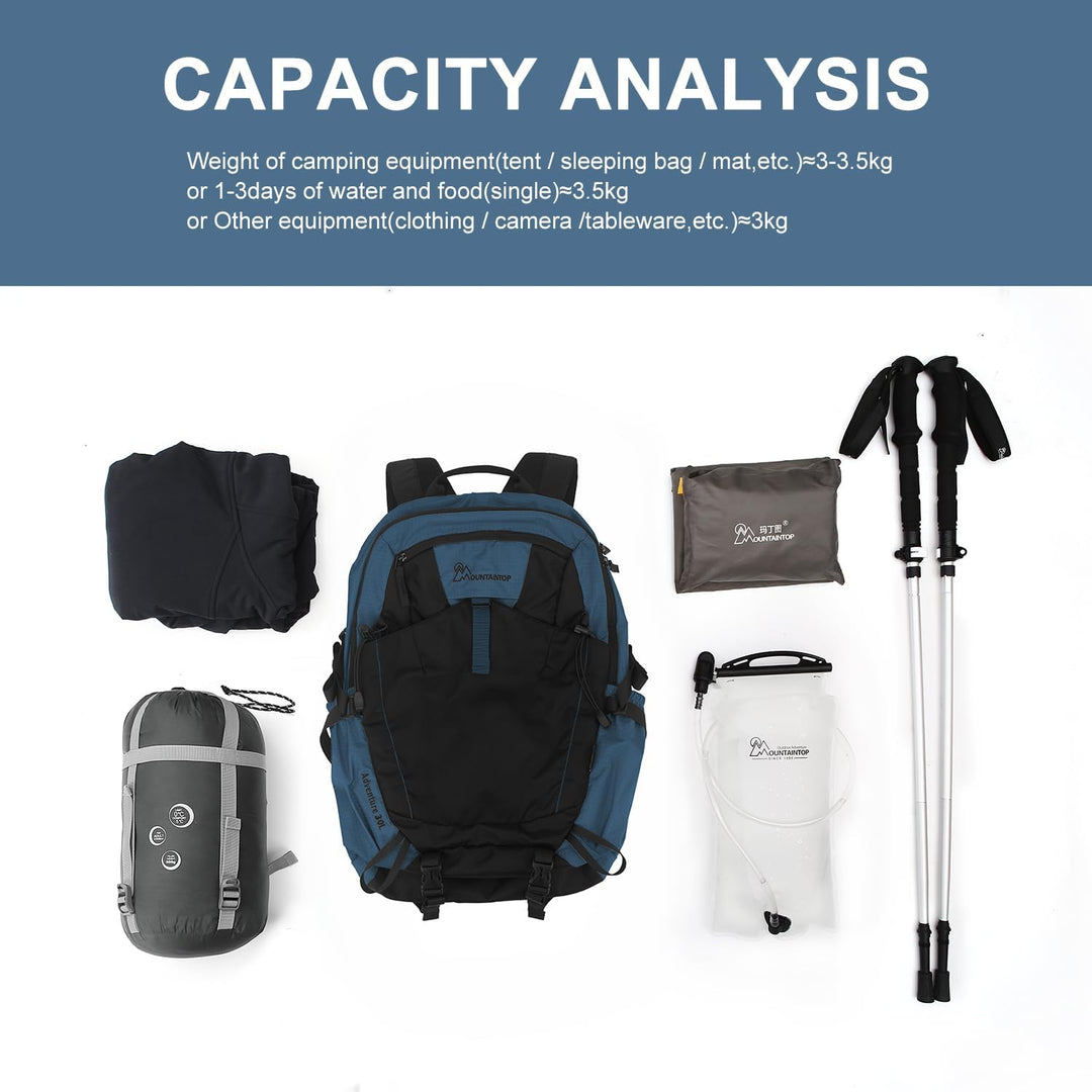 Mountaintop 30L/40L Wanderrucksack Herren Damen Daypack für Alltag und Outdoor, Tageswanderungen und