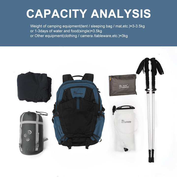 Mountaintop 30L/40L Wanderrucksack Herren Damen Daypack für Alltag und Outdoor, Tageswanderungen und