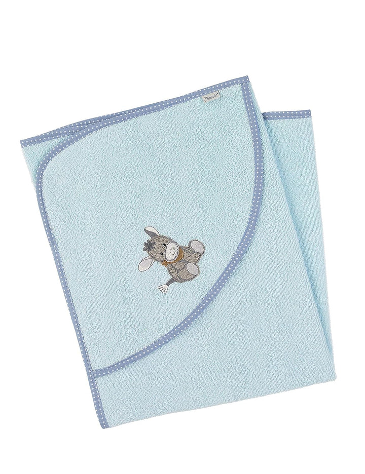 Sterntaler Kapuzenbadetuch Esel Emmi, Alter: ab 0 Monate, 80 x 80 cm, Hellblau Emmi 2020, Emmi 2020