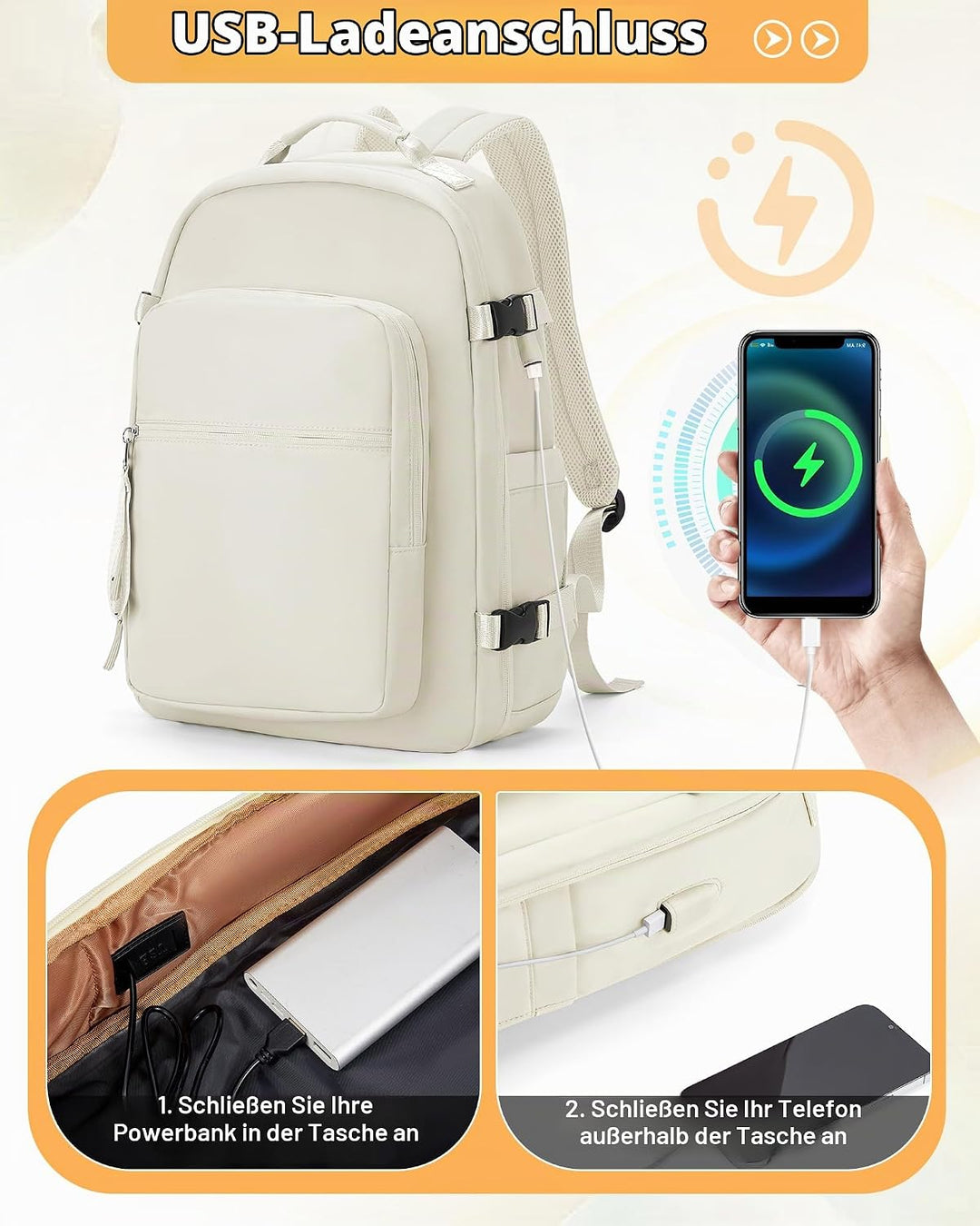 Vakuum Rucksack,Airbag Rucksack Handgepäck Flugzeug,Easyjet Handgepäck 45x36x20,Vakuum Reiserucksack