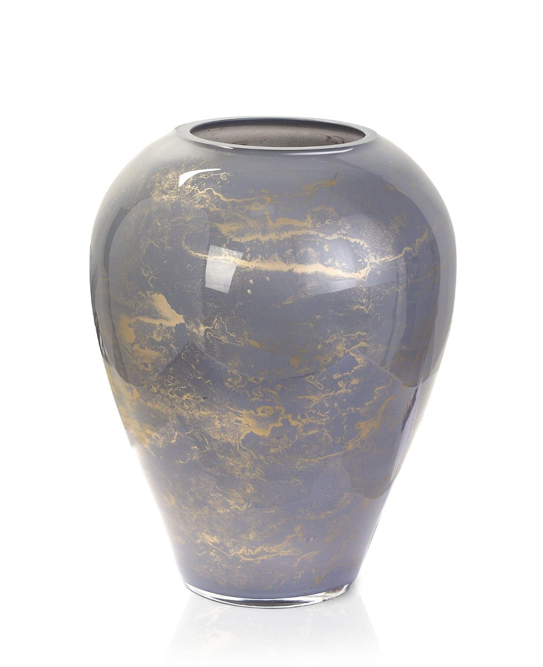Terroso – Vase – Mundgeblasenes graues Glas – Luxuriöses Erscheinungsbild, Stilvoll & Elegant - 27 c