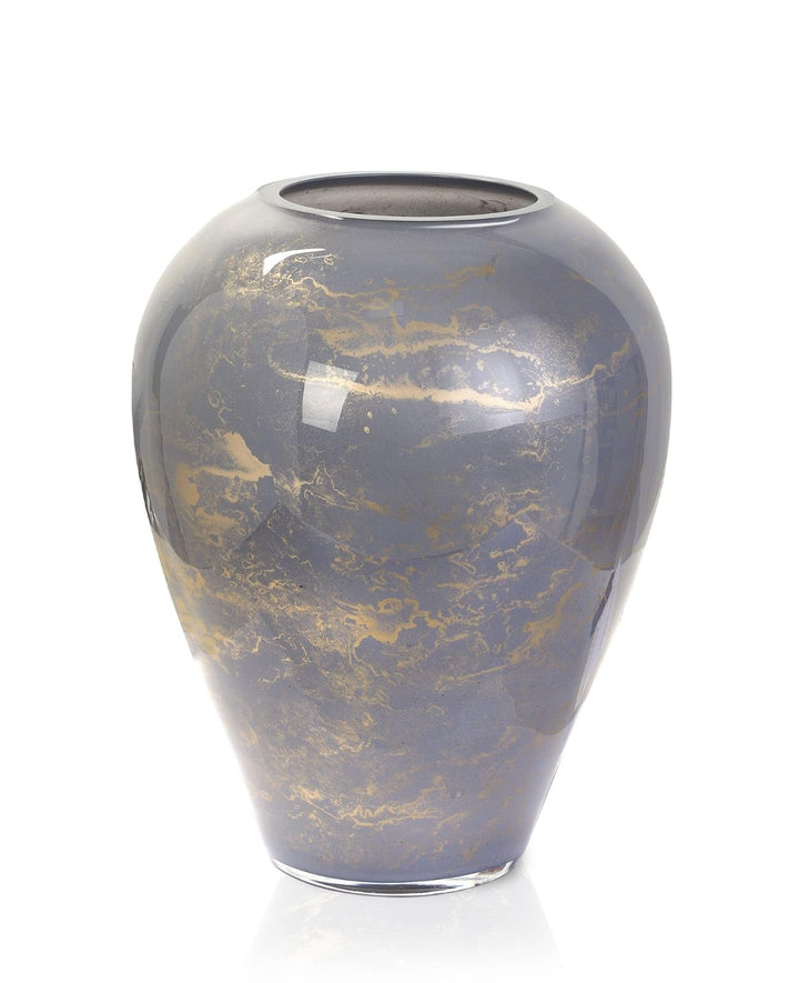 Terroso – Vase – Mundgeblasenes graues Glas – Luxuriöses Erscheinungsbild, Stilvoll & Elegant - 27 c