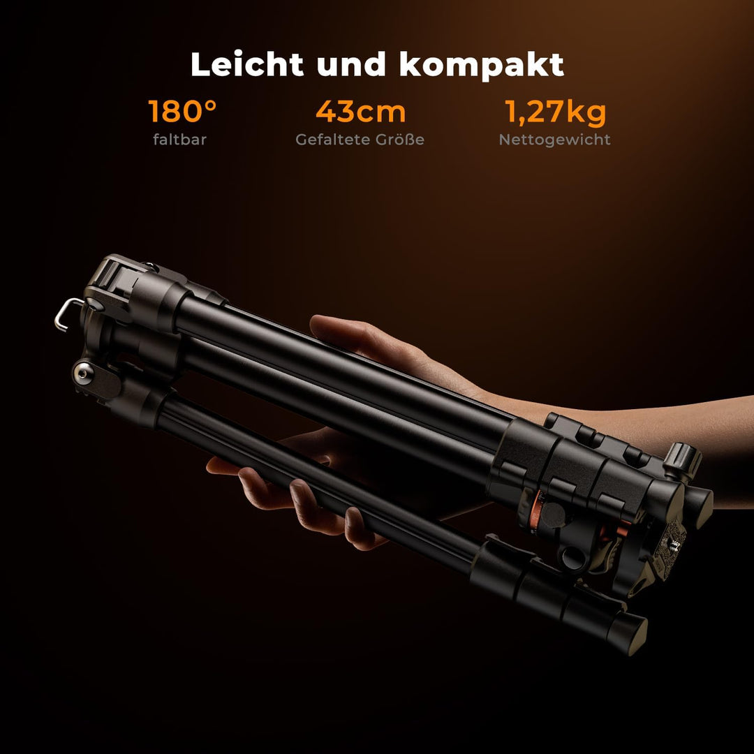 Kamera Stativ, K&F Concept Handy Stativ,178cm Stativ mit Handyhalterung, Tripod für unterwegs, Stati