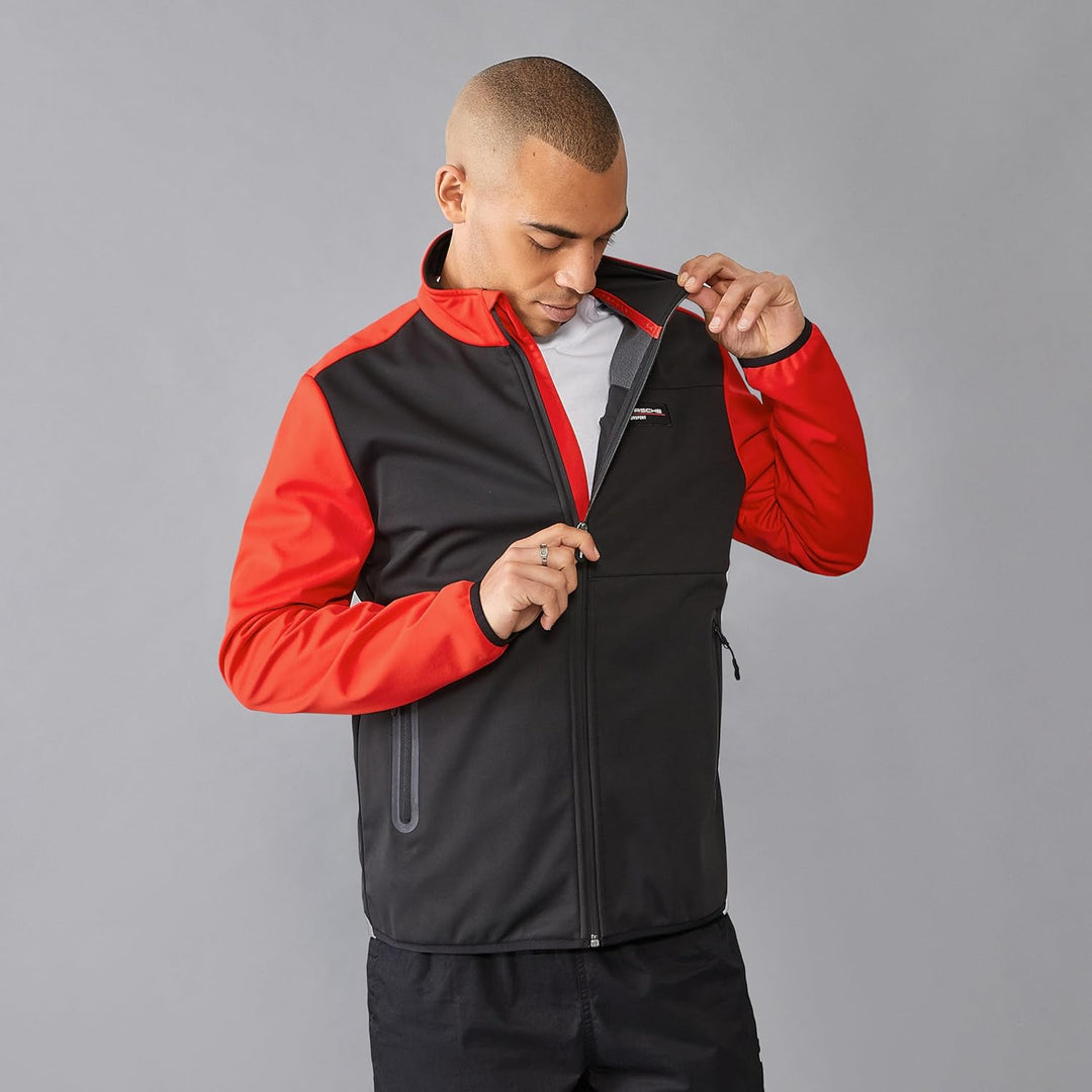 Porsche Motorsport Softshell für Herren – Schwarz S Schwarz, S Schwarz