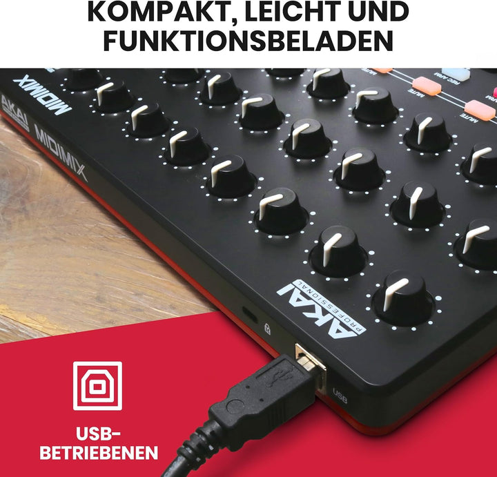 AKAI Professional Midimix - Voll zuweisbarer, portabler MIDI Mixer & DAW Controller Single, Single